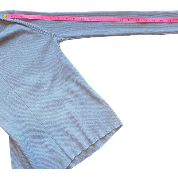 Max Mara Leisure V-Neck Virgin Wool Sweater Small in GREY - Picture 6 of 10